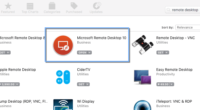 windows remote access for mac